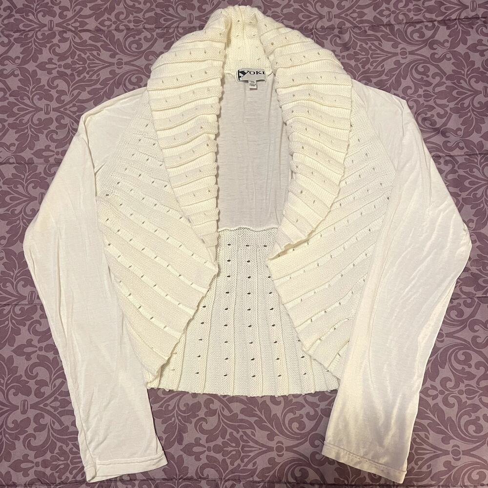 Yoki Cropped Knit Cardigan